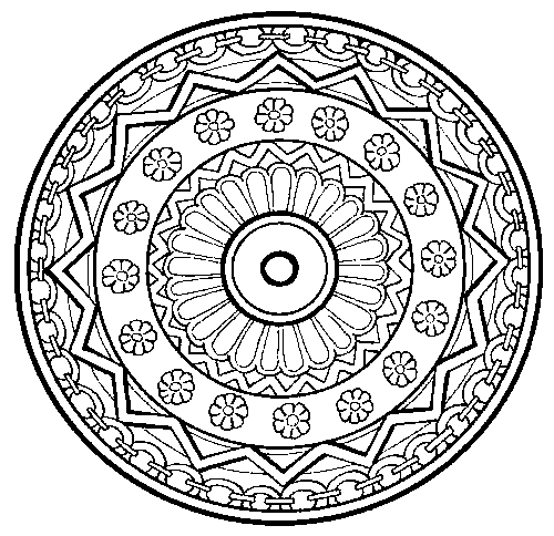 mandala coloring pages medium dog - photo #29