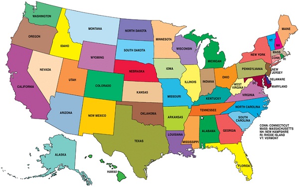 Amerika Haritası - USA Map