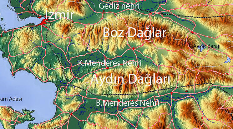 Aydın Dağları Haritası