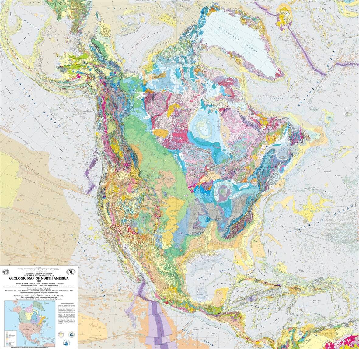 Kuzey Amerika Jeolojik Haritası