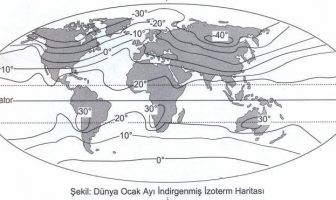 Dünya Ocak Ayı İndirgenmiş İzoterm Haritası