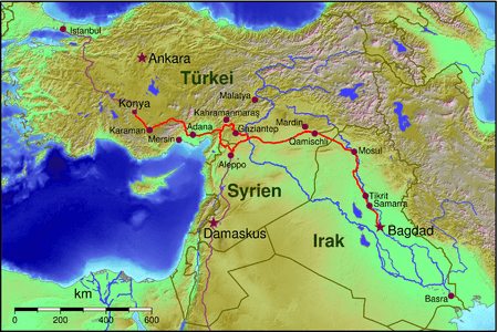 Bağdat Demiryolu Hattı Hartası