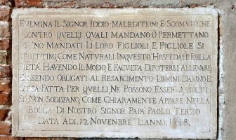 İtalya'nın Venedik kentindeki döküm çarkında aforoz cezasının ayrıntıları