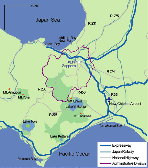 İshikari Nehri Haritası