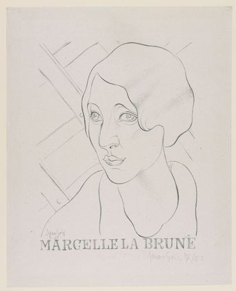 Juan Gris Eserleri - Marcelle la Brune - litografi