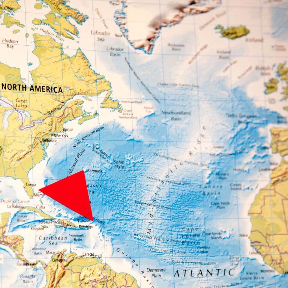 Bermuda Şeytan Üçgeni Haritası