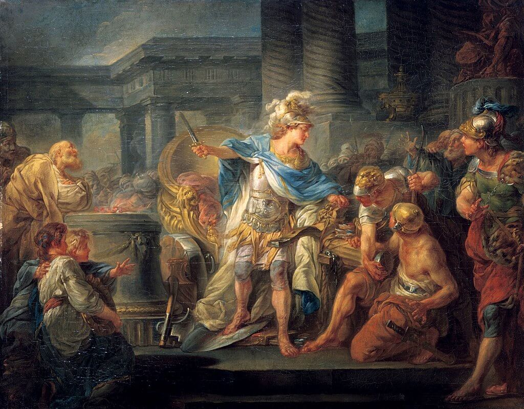 Alexander Gordian Düğümünü Keser (1767), Jean-Simon Berthélemy