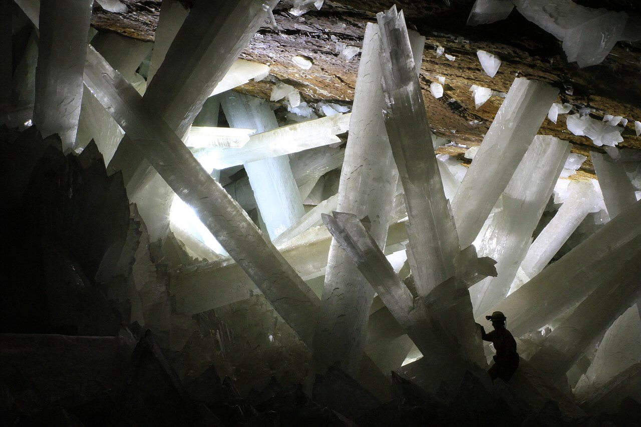 Meksika'daki Kristal Mağarasındaki Kristaller.