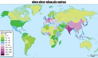 Dünya Nüfus Yoğunluğu Haritası