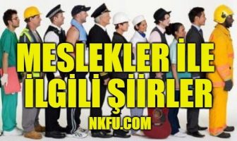 Meslekler İle İlgili Şiirler