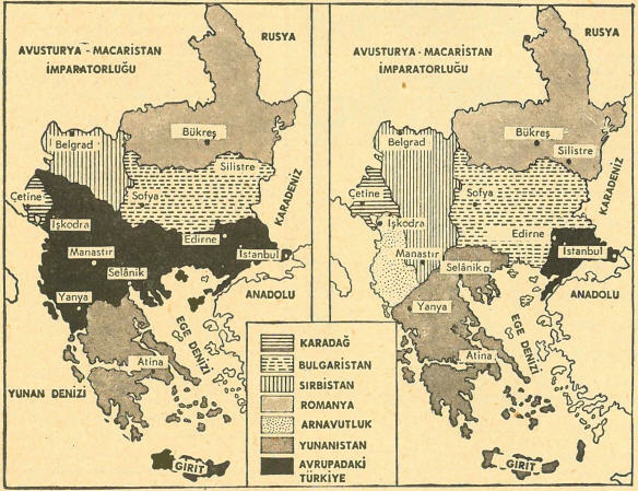 Balkan Savaşı Haritası