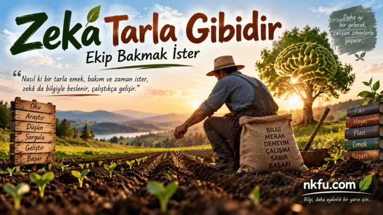 Zeka Tarla Gibidir Ekip Bakmak İster