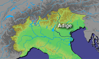 Adige Irmağı Haritası