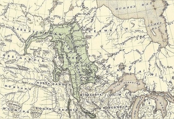 Agassiz Gölü Haritası