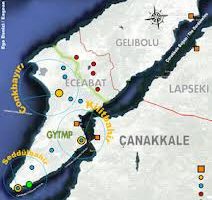 Gelibolu Yarımadası Haritası