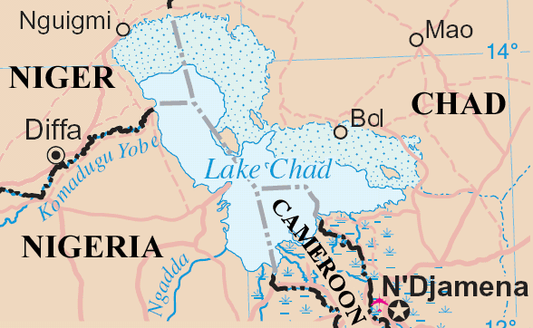 Çad Gölü Haritası