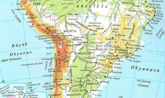 Güney Amerika Fiziki Harita
