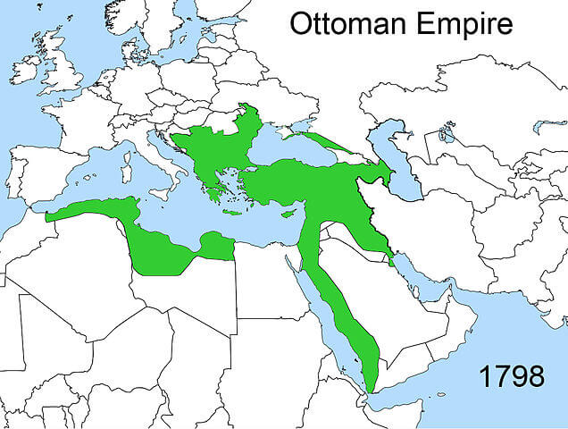 18. Yüzyıl Sonlarında Osmanlı İmparatorluğunun Sınırları