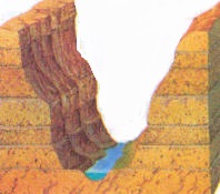 Koyaklar neredeyse dik açılı kenarlarıyla çok derin vadilerdir. En iyi bilinen örneklerinden biri ABD'deki Büyük Kanyon'dur.