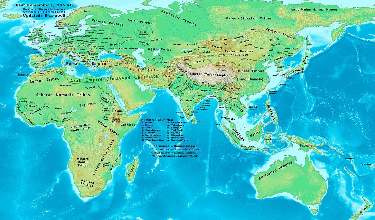 Sekizinci Yüzyıl Haritası