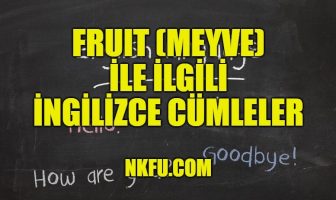 Fruit (Meyve) İle İlgili İngilizce Cümleler