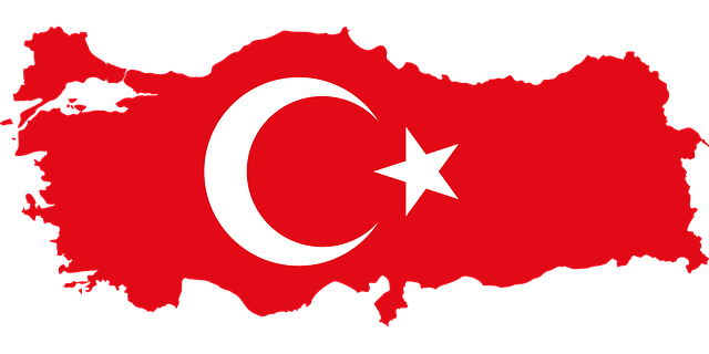 Türk Bayraklı Türkiye Haritası