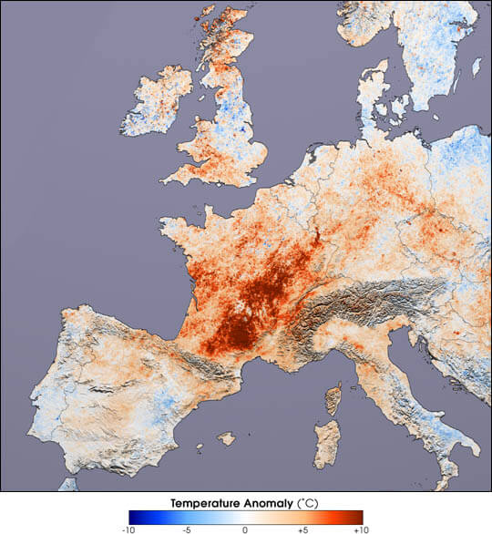 Avrupa Sıcaklık Haritası