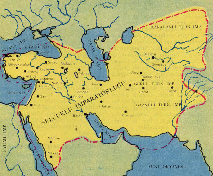 Büyük Selçuklu İmparatorluğu haritası