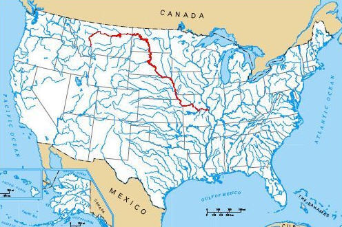 Missouri Irmağı Haritası