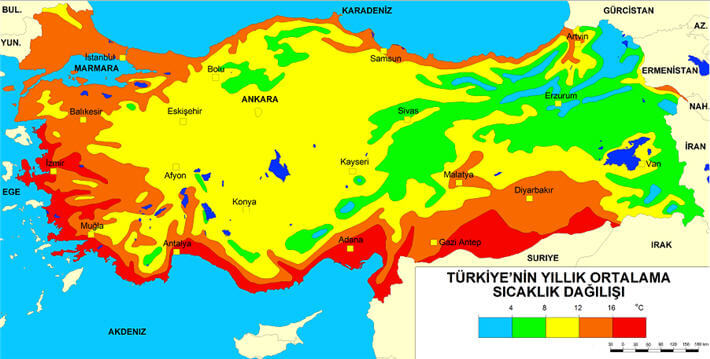 Türkiye Sıcaklık Haritası