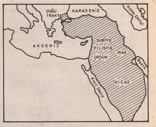 II. Balkan Savaşı'ndan sonra osmanlı Devleti'nin sınırları.