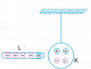 K cismi nötr, L çubuğu (-) yüklüdür.