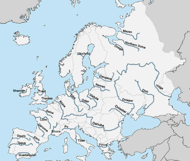 Avrupa Nehir Haritası