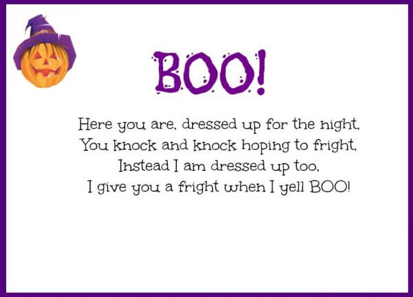Boo Poem for Kids