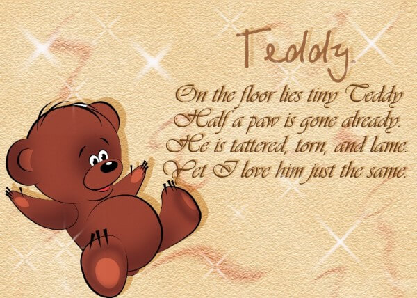 Teddy Bear Poem for Kids