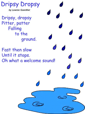 Water and Rain Poem for Kids