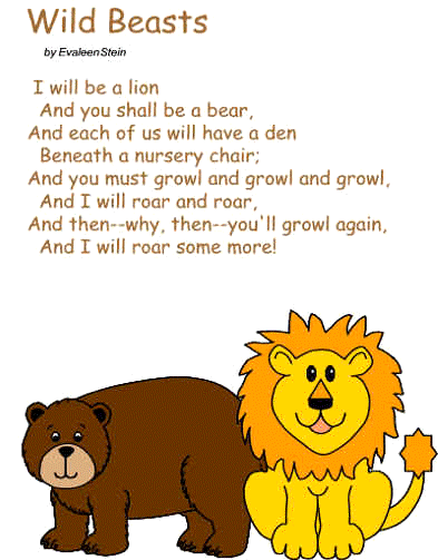 Wild Beasts Poem for Kids
