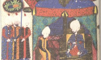 Nahcivan Seferi sırasında Şehzade Bayezid'i Kanuni'nin huzurunda gösteren bir minyatür.