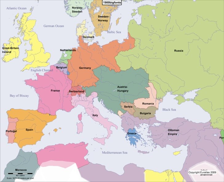 1900 Yılında Avrupa