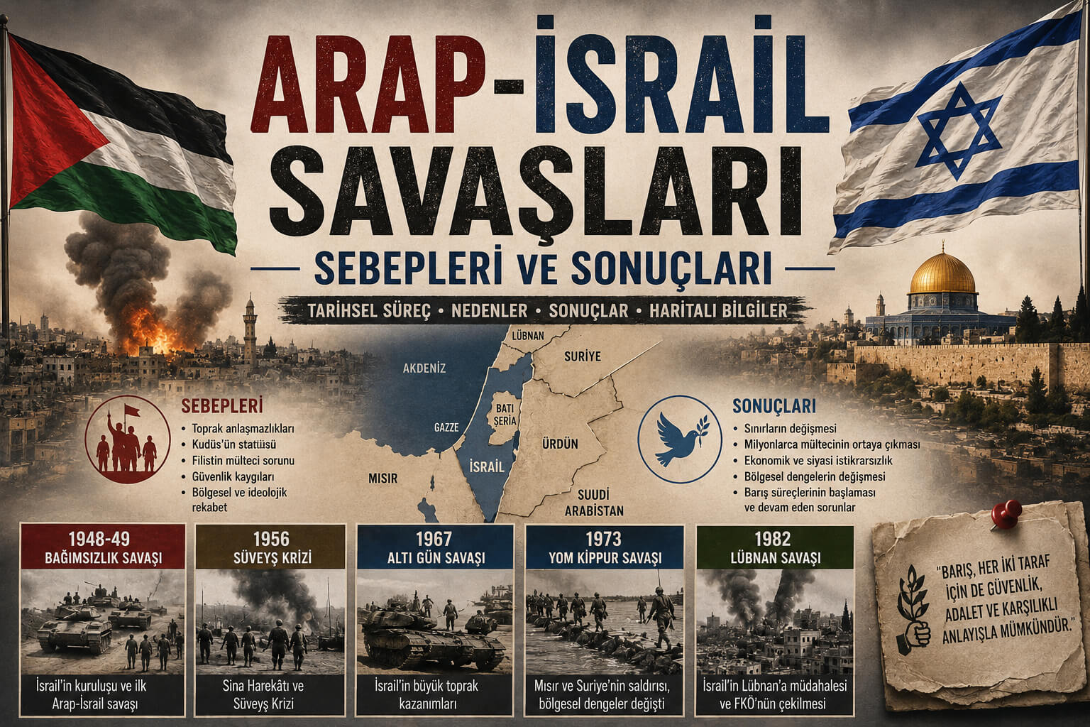 Arap - İsrail Savaşları Sebepleri ve Sonuçları