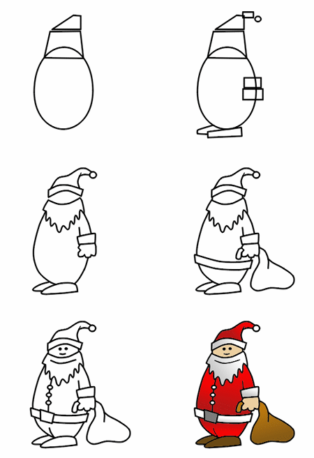 Kolay Noel Baba Çizimi