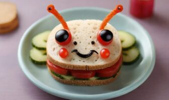 Sevimli Bir Aşk Böceği Şeklinde Sandviç