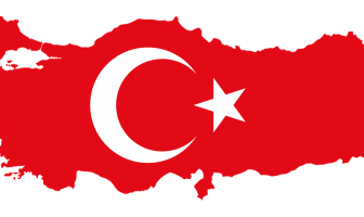 Türkiye Bayrağı Kaplı Türkiye Haritası