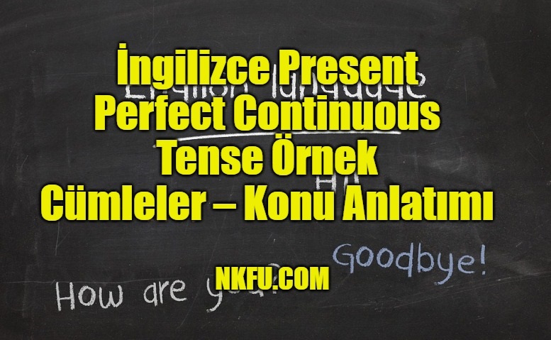 İngilizce Present Perfect Continuous Tense