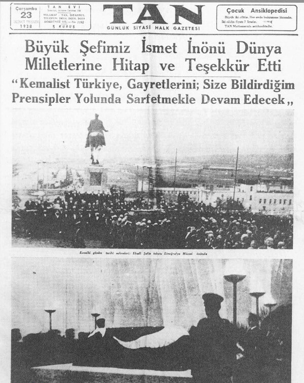 10 Kasım 1938 Gazete Manşetleri