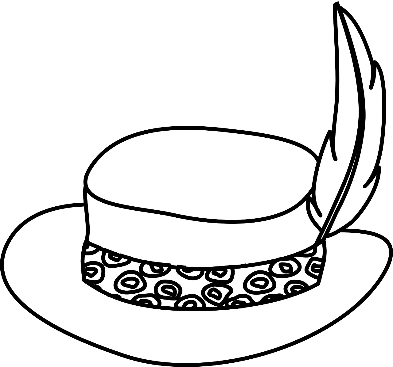 Şapka Boyama Sayfaları