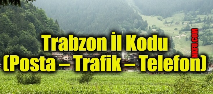 Trabzon İl Kodu (Posta – Trafik – Telefon)
