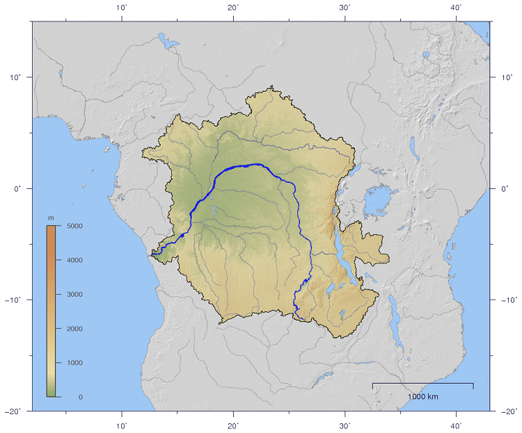 Kongo Nehri Haritası