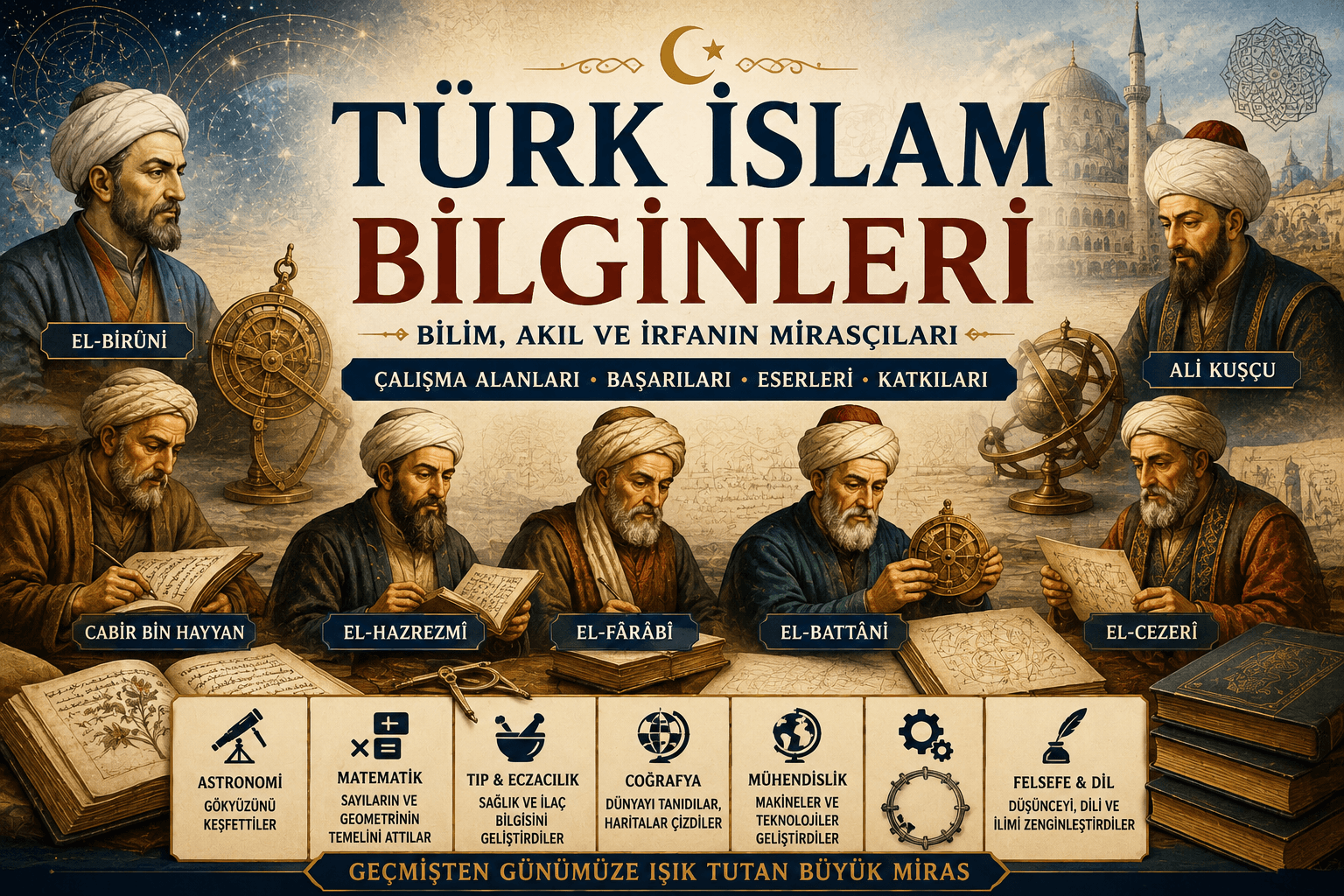 Türk İslam Bilginleri ve Çalıştıkları Alanlar ve Bilime Katkıları
