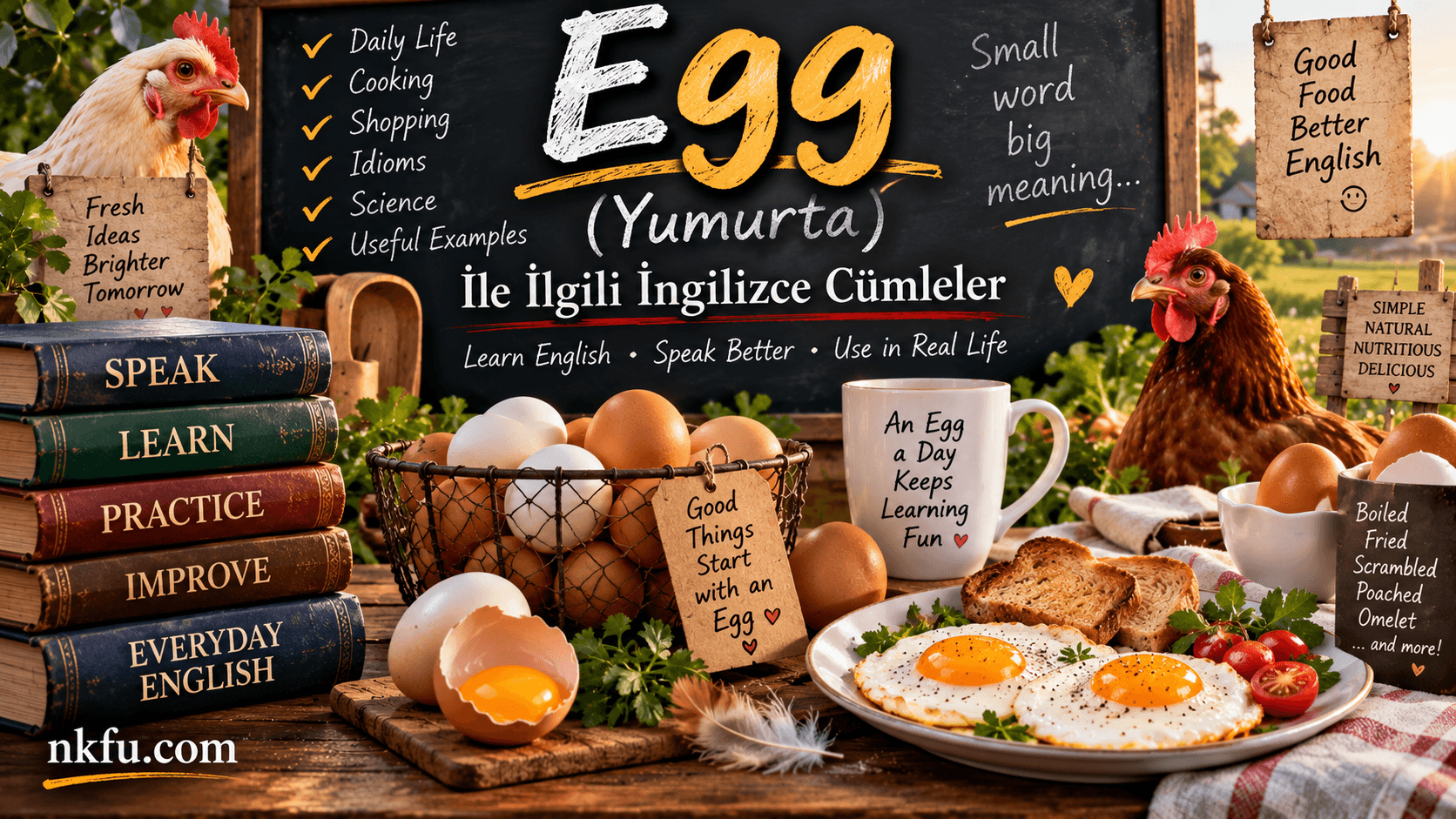 Egg (Yumurta) ile İlgili İngilizce Cümleler